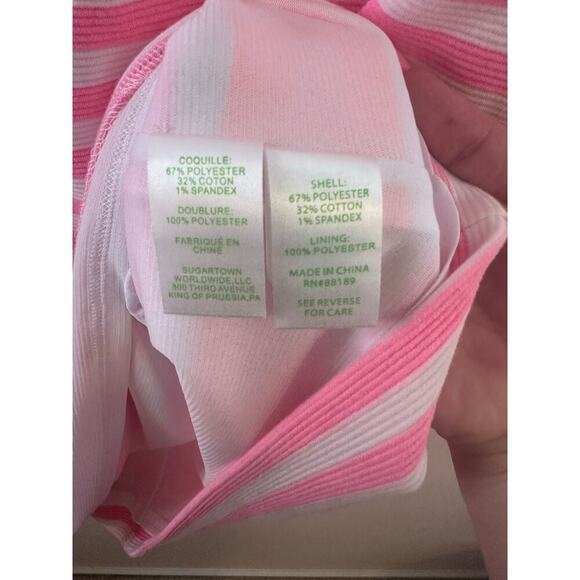 Lilly Pulitzer Womens Eden Mini Shift Dress Tropical Pink Pout Striped Summer XL - Picture 7 of 10